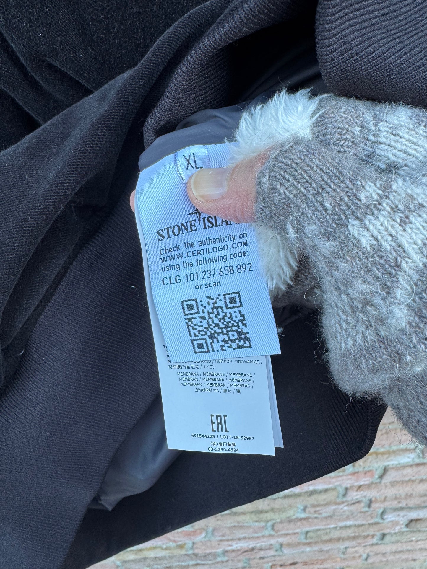 Stone Island Cotton Velvet Down-TC with Reverse Lamy Flock Jacket - XL