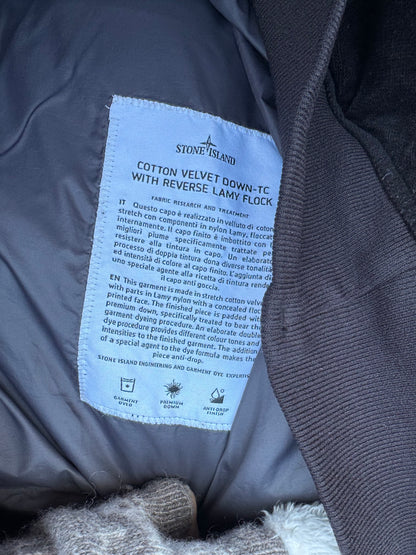 Stone Island Cotton Velvet Down-TC with Reverse Lamy Flock Jacket - XL