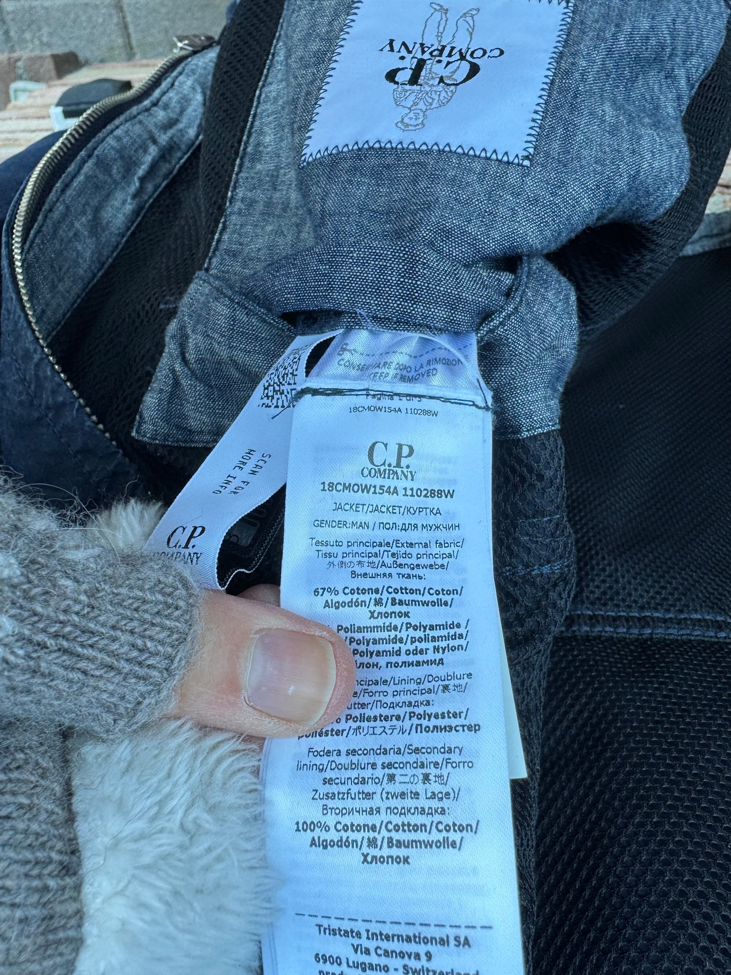 C.P. Company 50 Fili Indigo Goggle Jacket - M