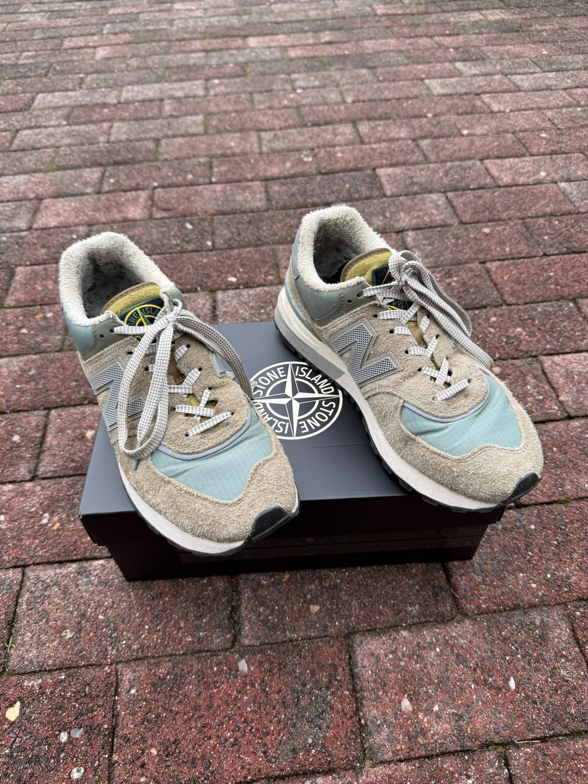 Stone Island x New Balance 574 Legacy Trainers - UK 9