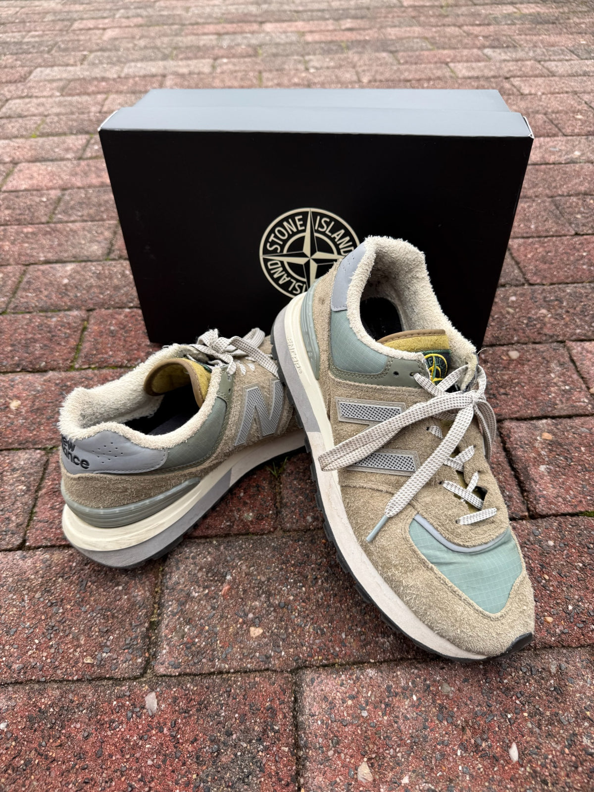 Stone Island x New Balance 574 Legacy Trainers - UK 9