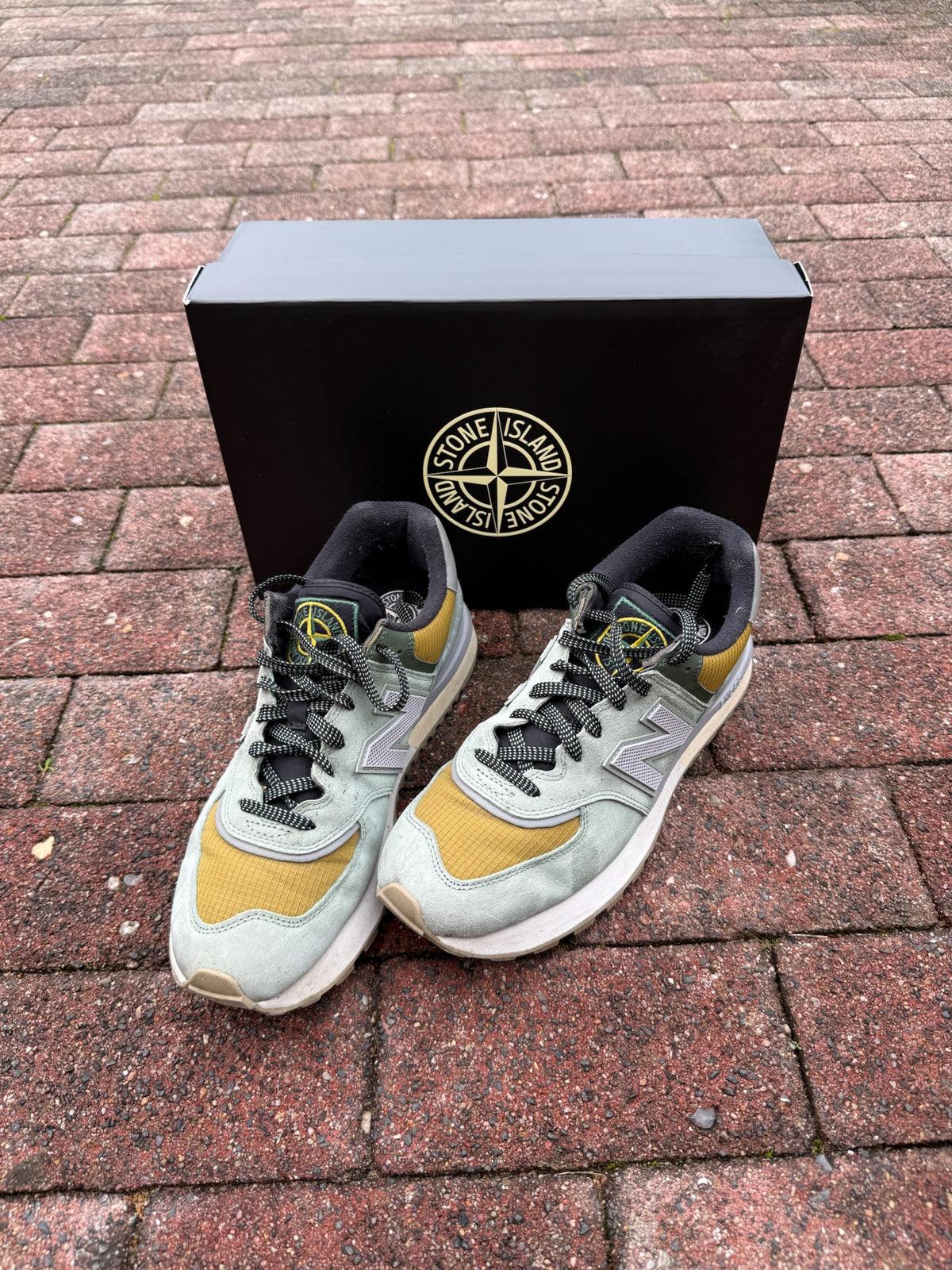 Stone Island x New Balance 574 Legacy Trainers - UK 8.5