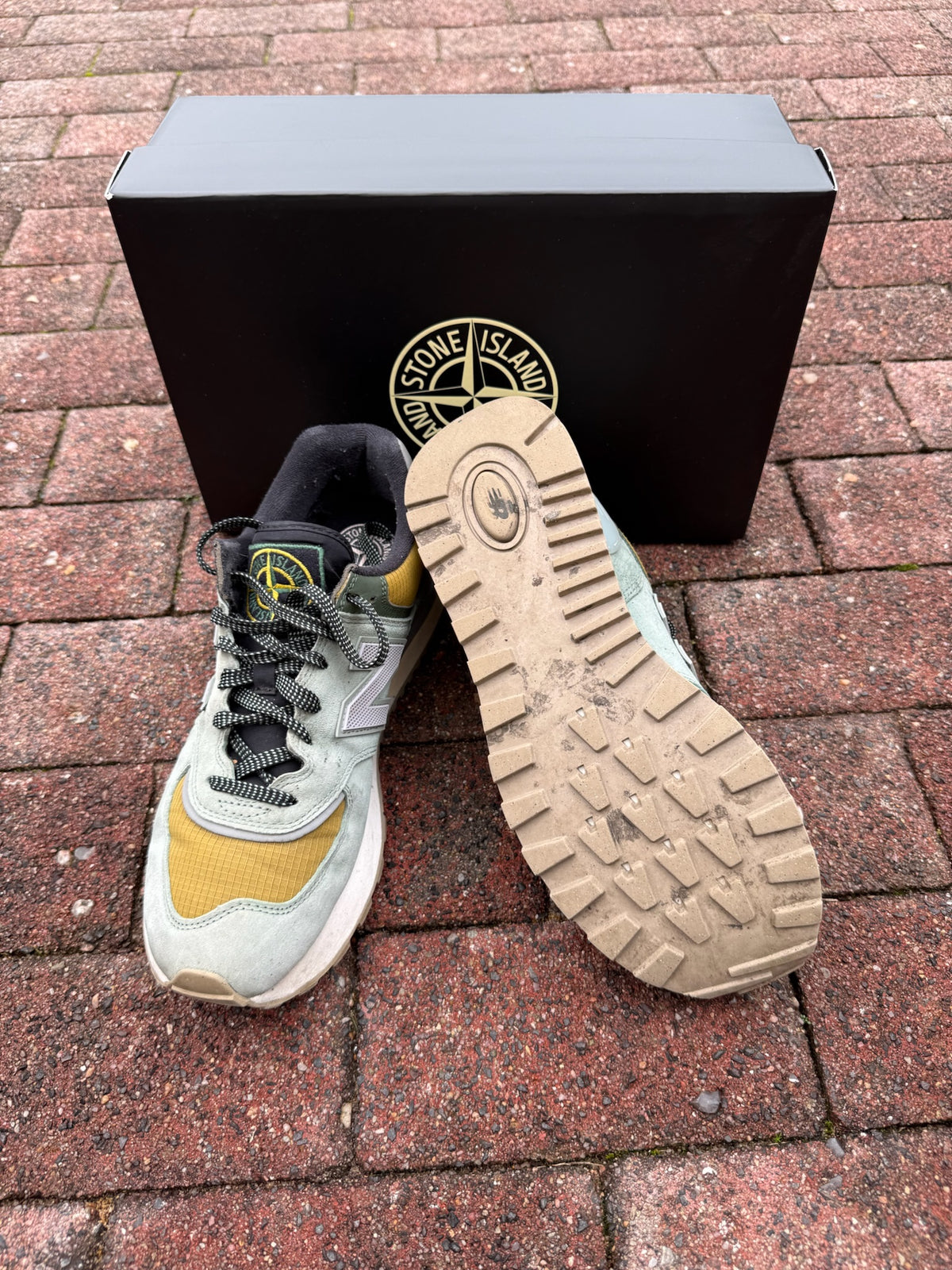 Stone Island x New Balance 574 Legacy Trainers - UK 8.5