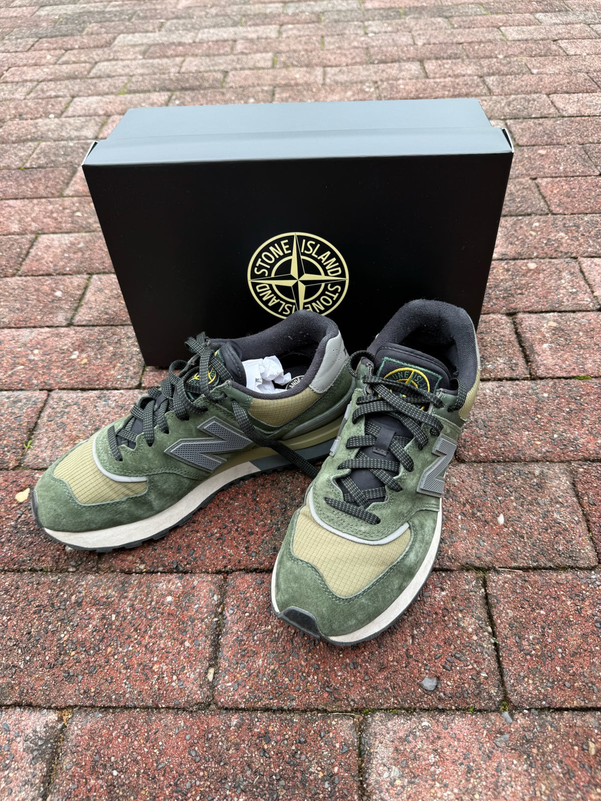 Stone Island x New Balance 574 Legacy Trainers - UK 8.5