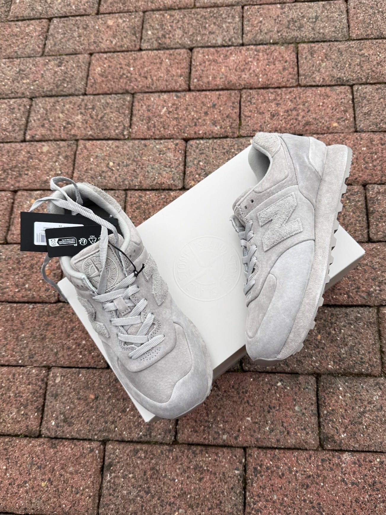 Stone Island x New Balance 574 Ghost Trainers - UK 8.5