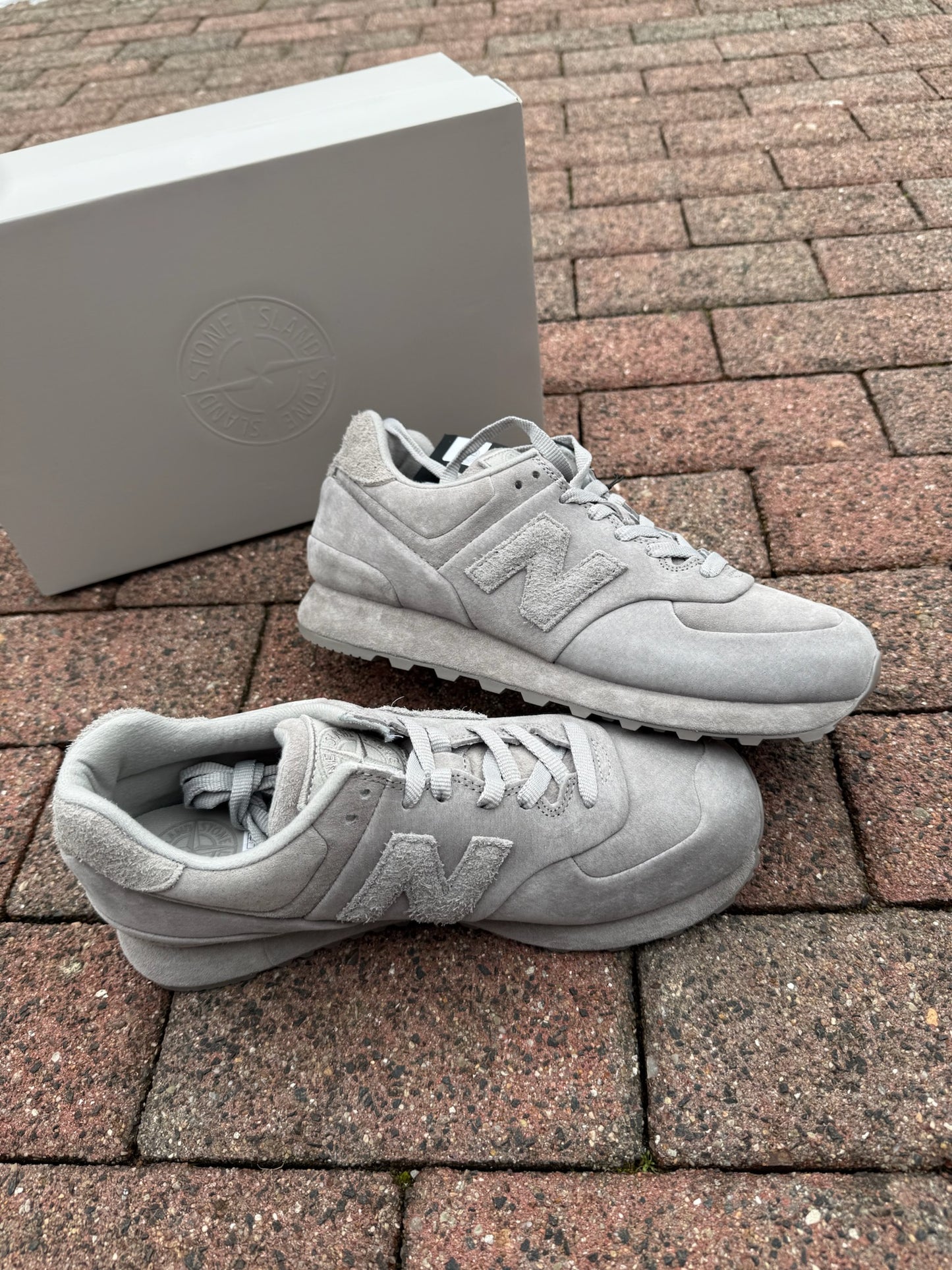 Stone Island x New Balance 574 Ghost Trainers - UK 8.5