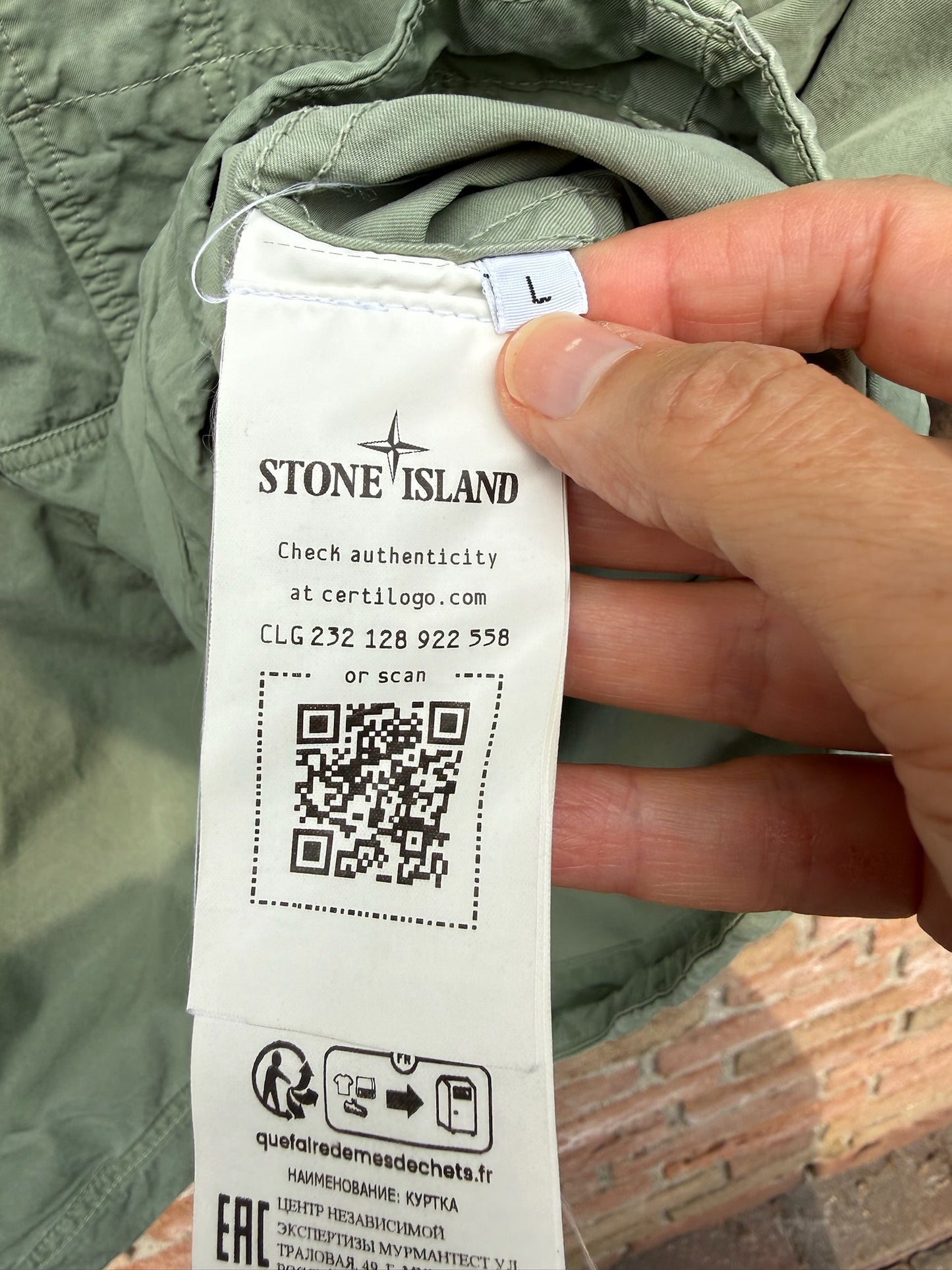 Stone Island Cupro Cotton Twill-TC Smock - L