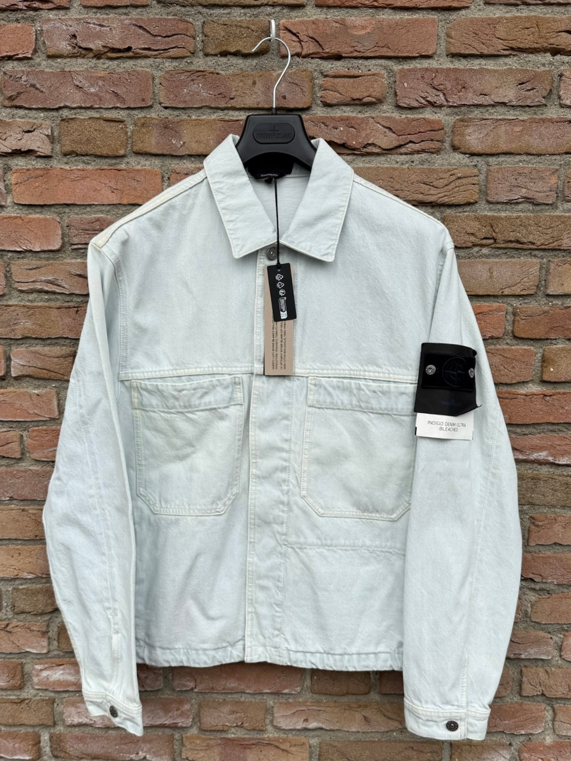 Stone Island Indigo Denim-Ultra Bleached Jacket - XL