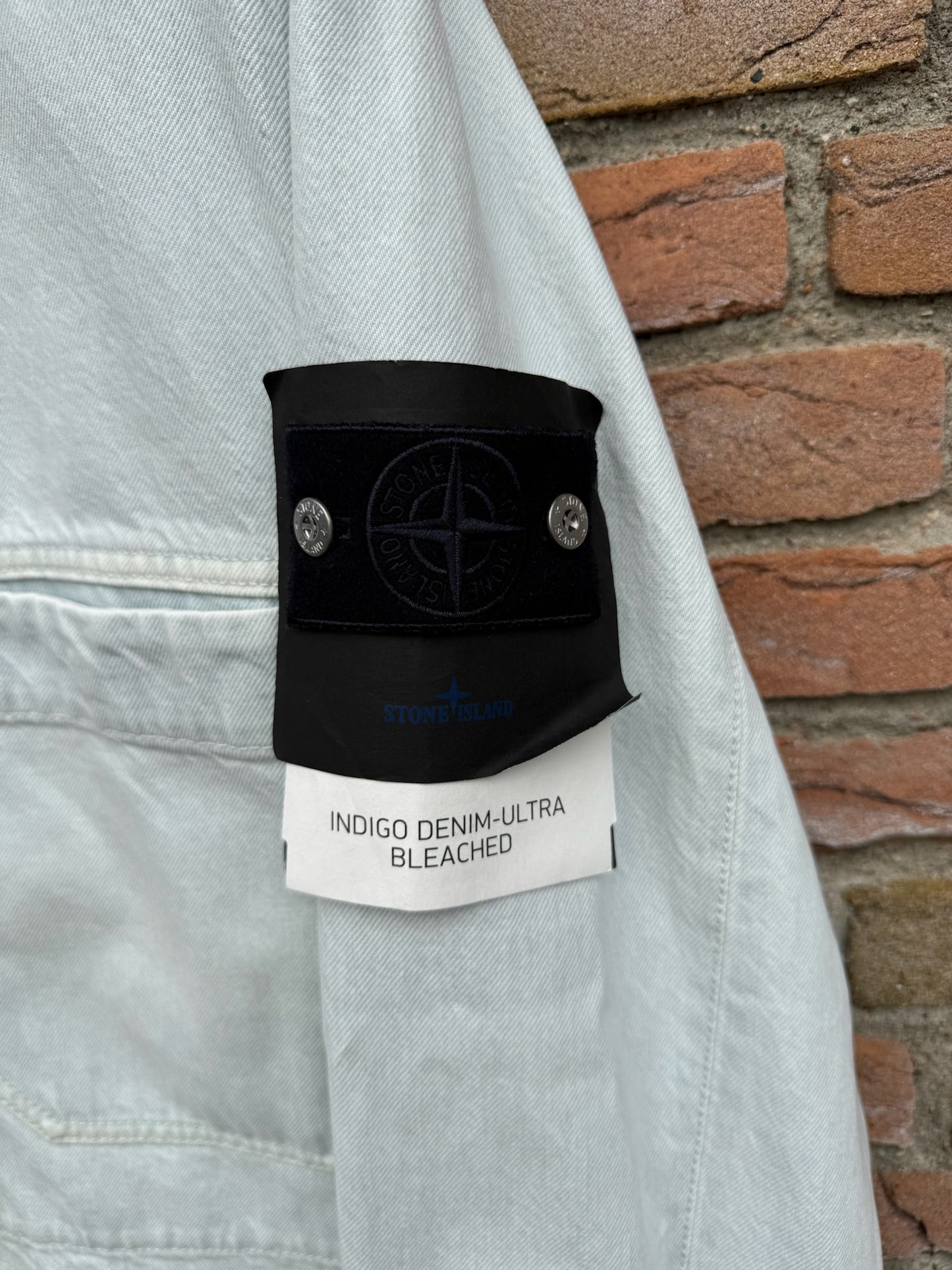 Stone Island Indigo Denim-Ultra Bleached Jacket - XL