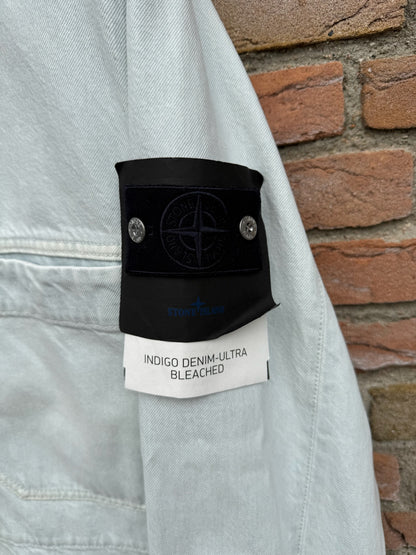 Stone Island Indigo Denim-Ultra Bleached Jacket - XL