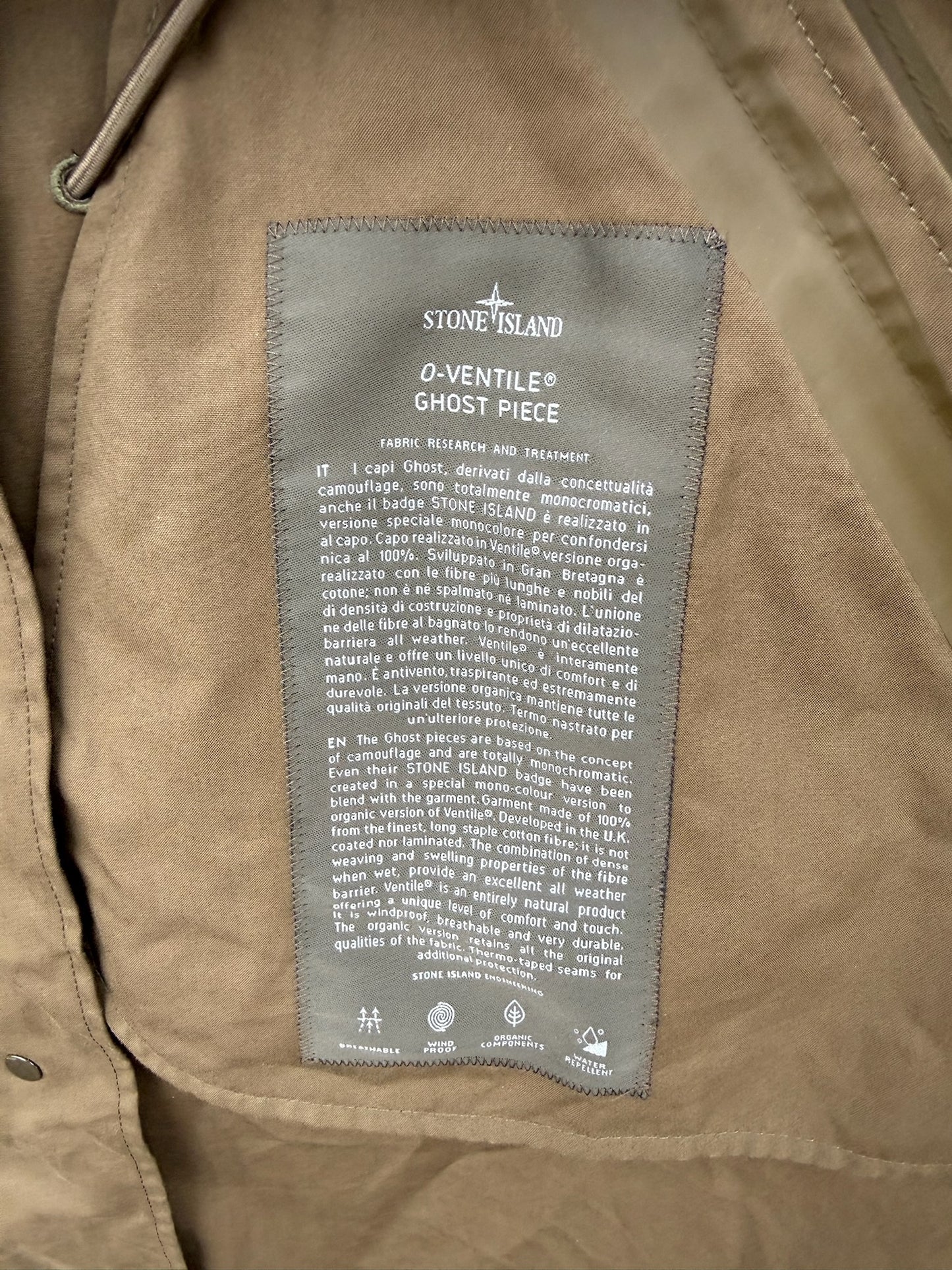 Stone Island O-Ventile Ghost Jacket - M