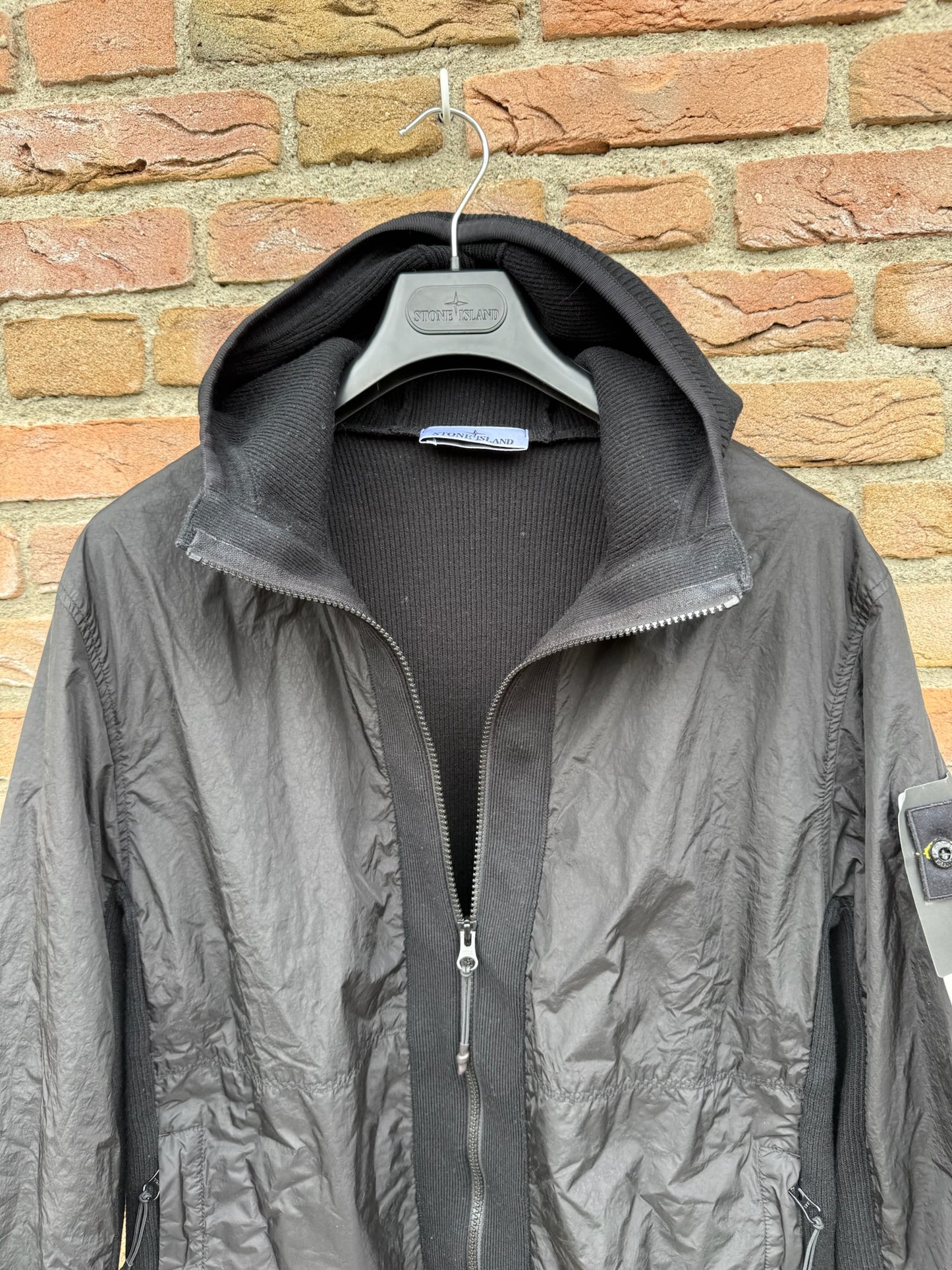 Stone Island Garment Dyed Crinkle Reps NY Knit Jacket - M