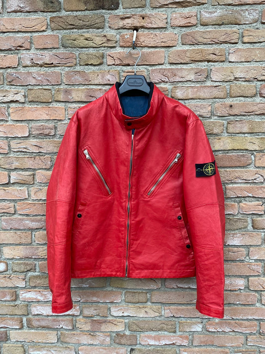 Stone Island Reversible Leder Jacke - XXL