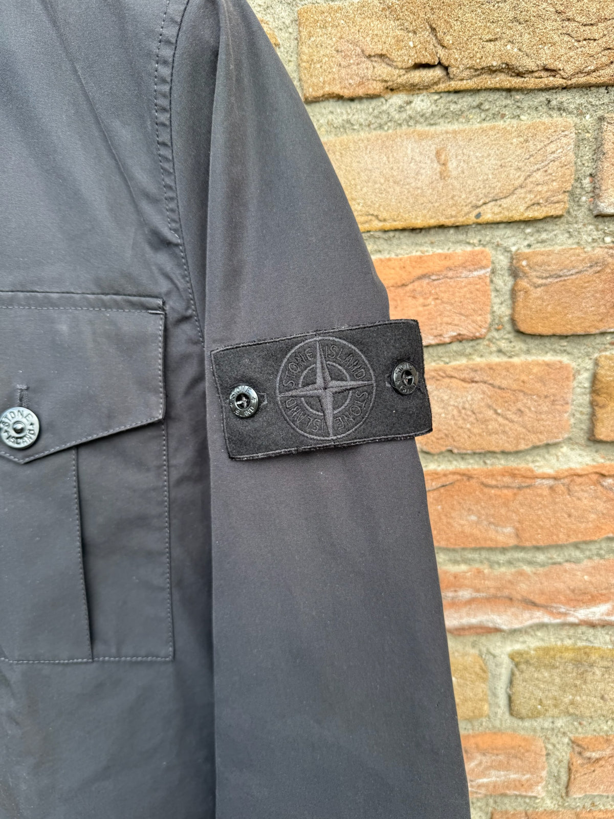 Stone Island Weatherproof Cotton Canvas Ghost Overshirt - L
