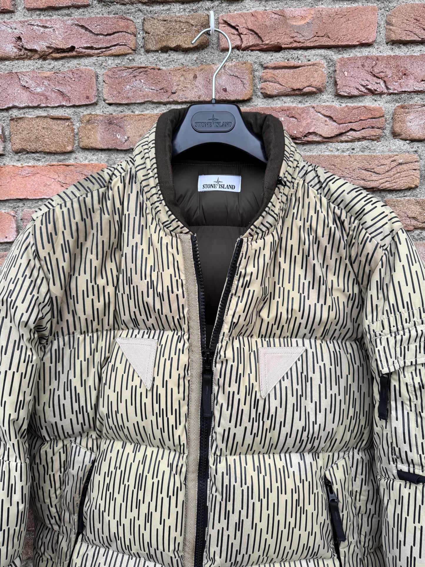 Stone Island Naslan Light Watro Camo Reflective Daunenjacke - XL