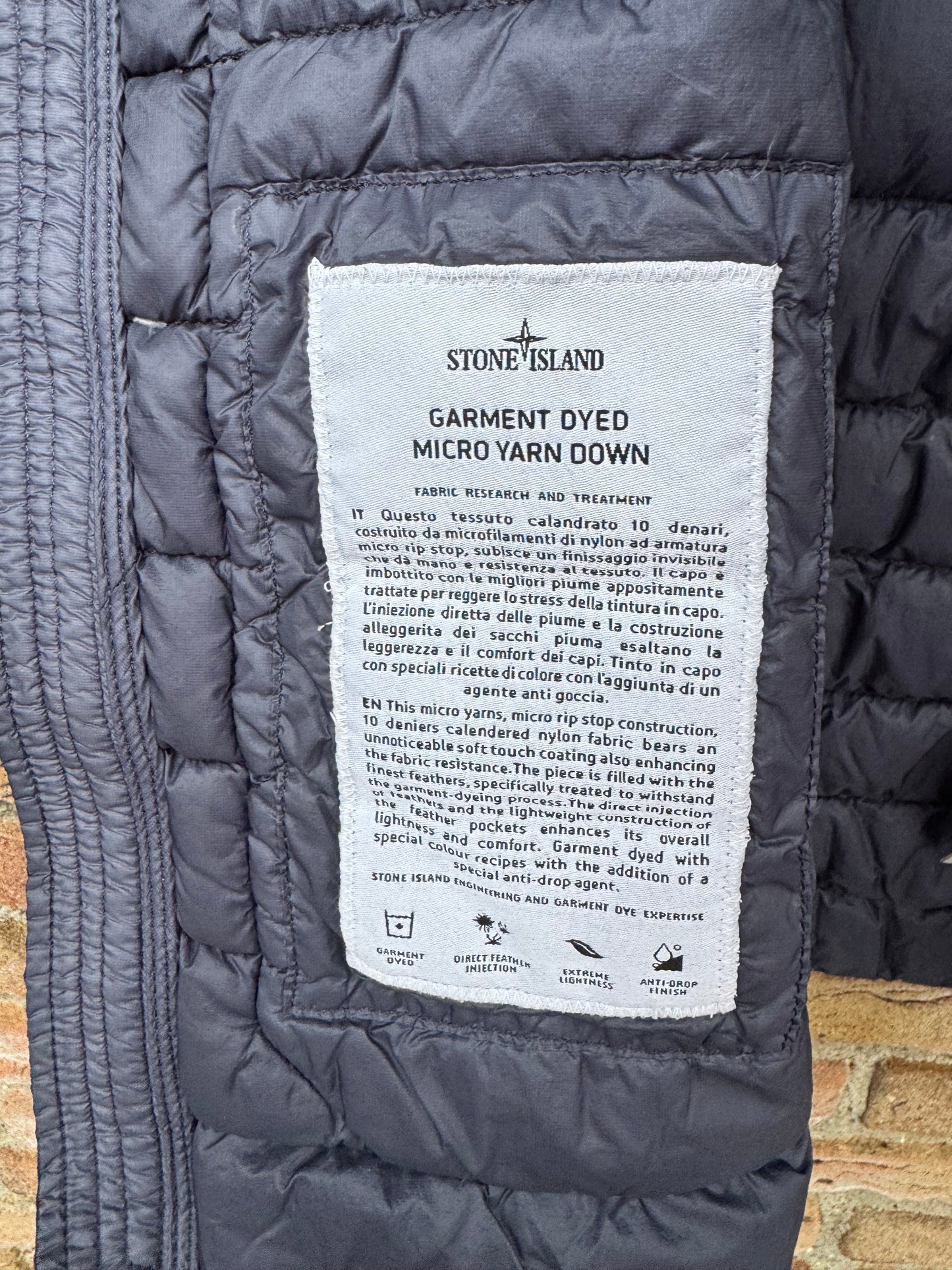 Stone Island Garment Dyed Micro Yarn Down Jacket - S