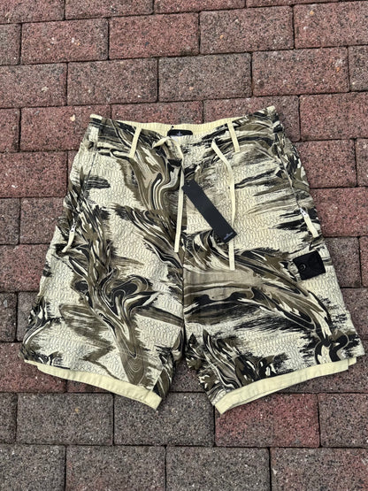 Stone Island Shadow Project Guayabera Shorts - 48