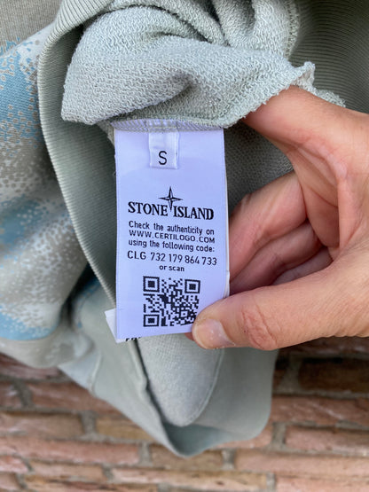 Stone Island Camo Devore Hoodie - S