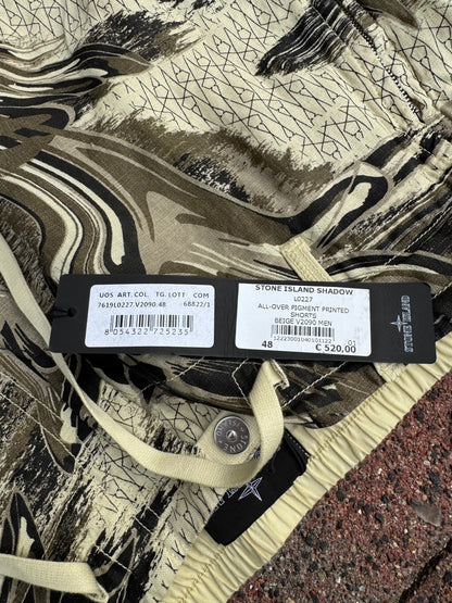 Stone Island Shadow Project Guayabera Shorts - 48