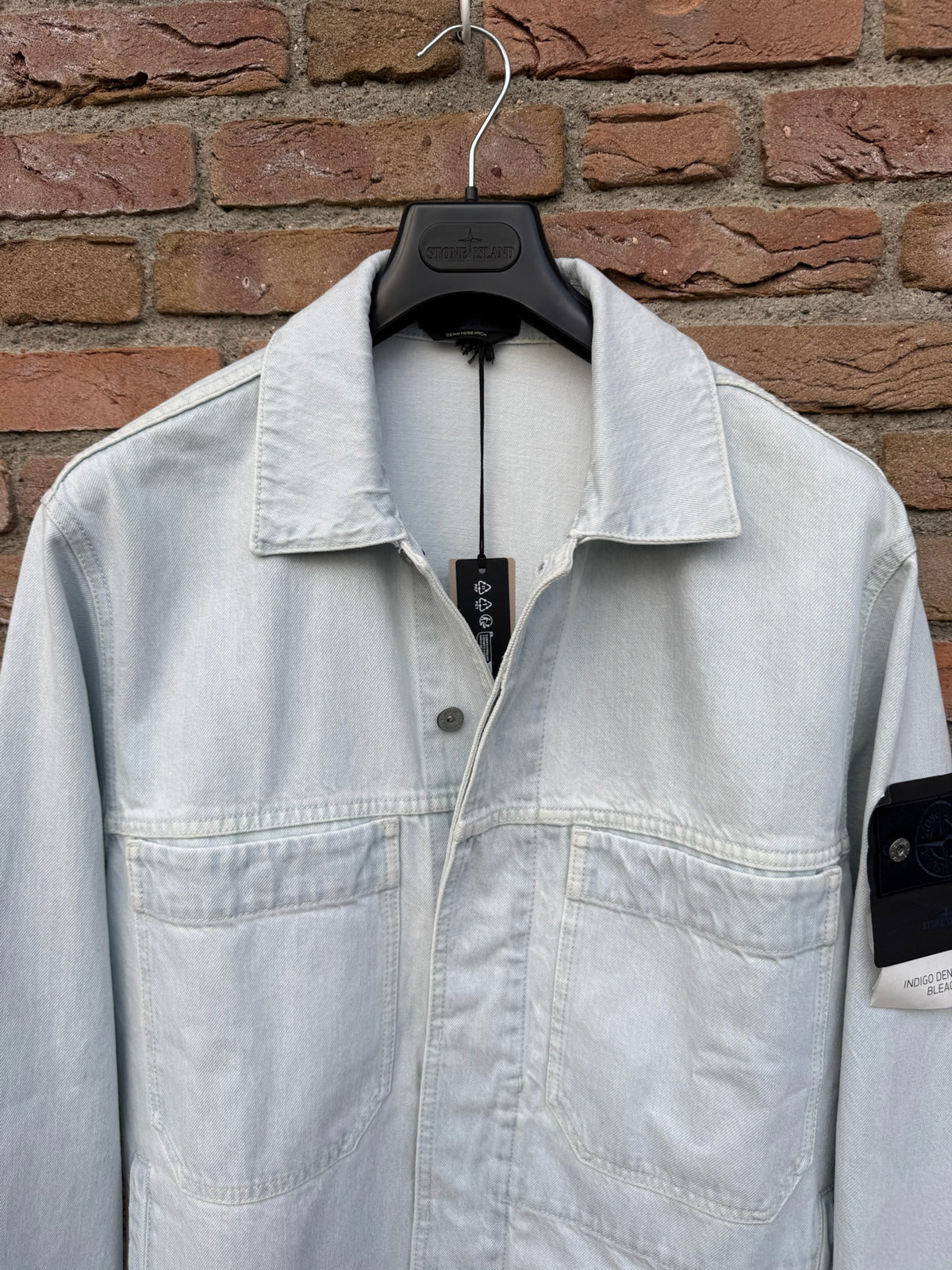 Stone Island Indigo Denim-Ultra Bleached Jacket - XL