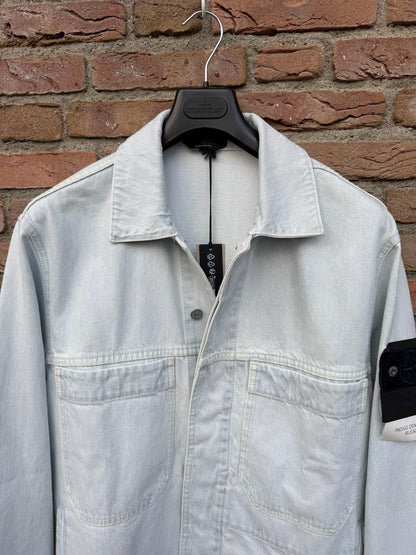 Stone Island Indigo Denim-Ultra Bleached Jacket - XL