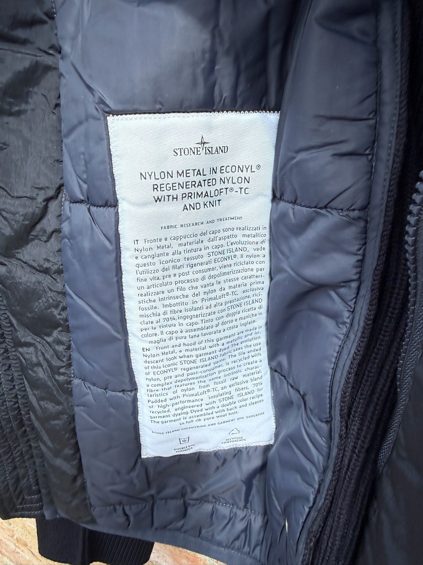 Stone Island Nylon Metal Econyl Primaloft and Knit Jacket - L