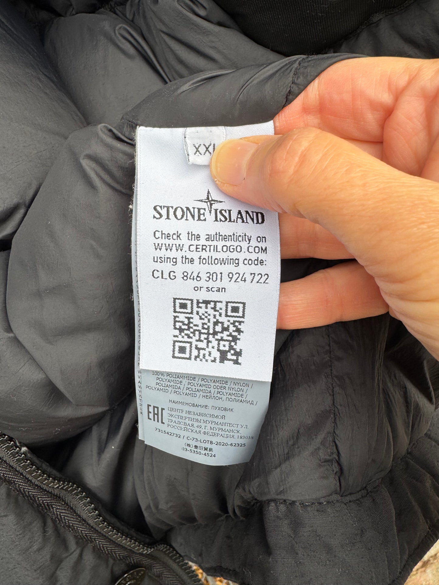 Stone Island Naslan Light Watro Daunenjacke - XXL