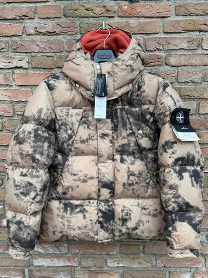 Stone Island Ice Jacket Earth Mapping Camouflage Down Jacket - S