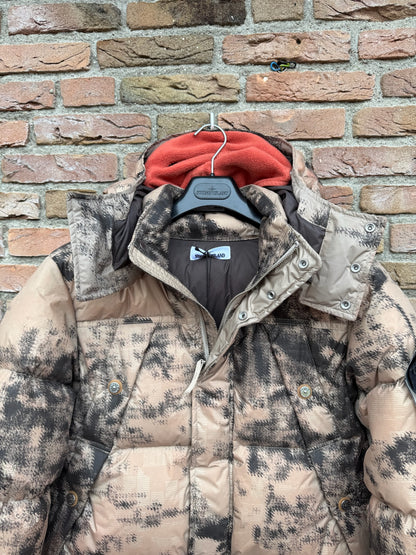 Stone Island Ice Jacket Earth Mapping Camouflage Down Jacket - S