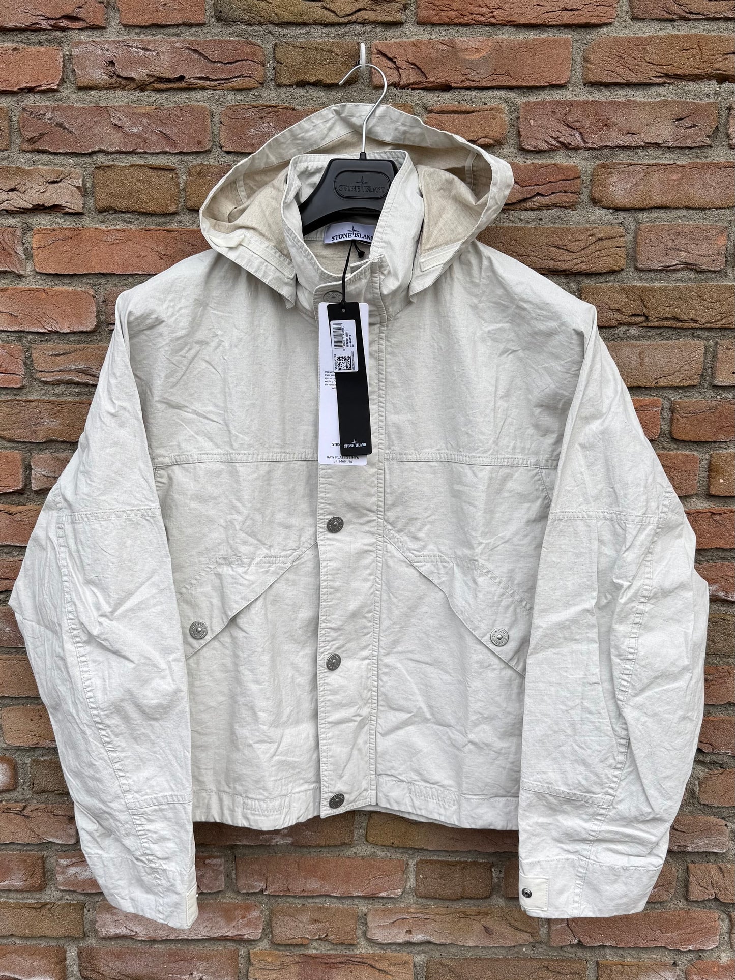 Stone Island Raw Plated Linen Marina Jacket - L