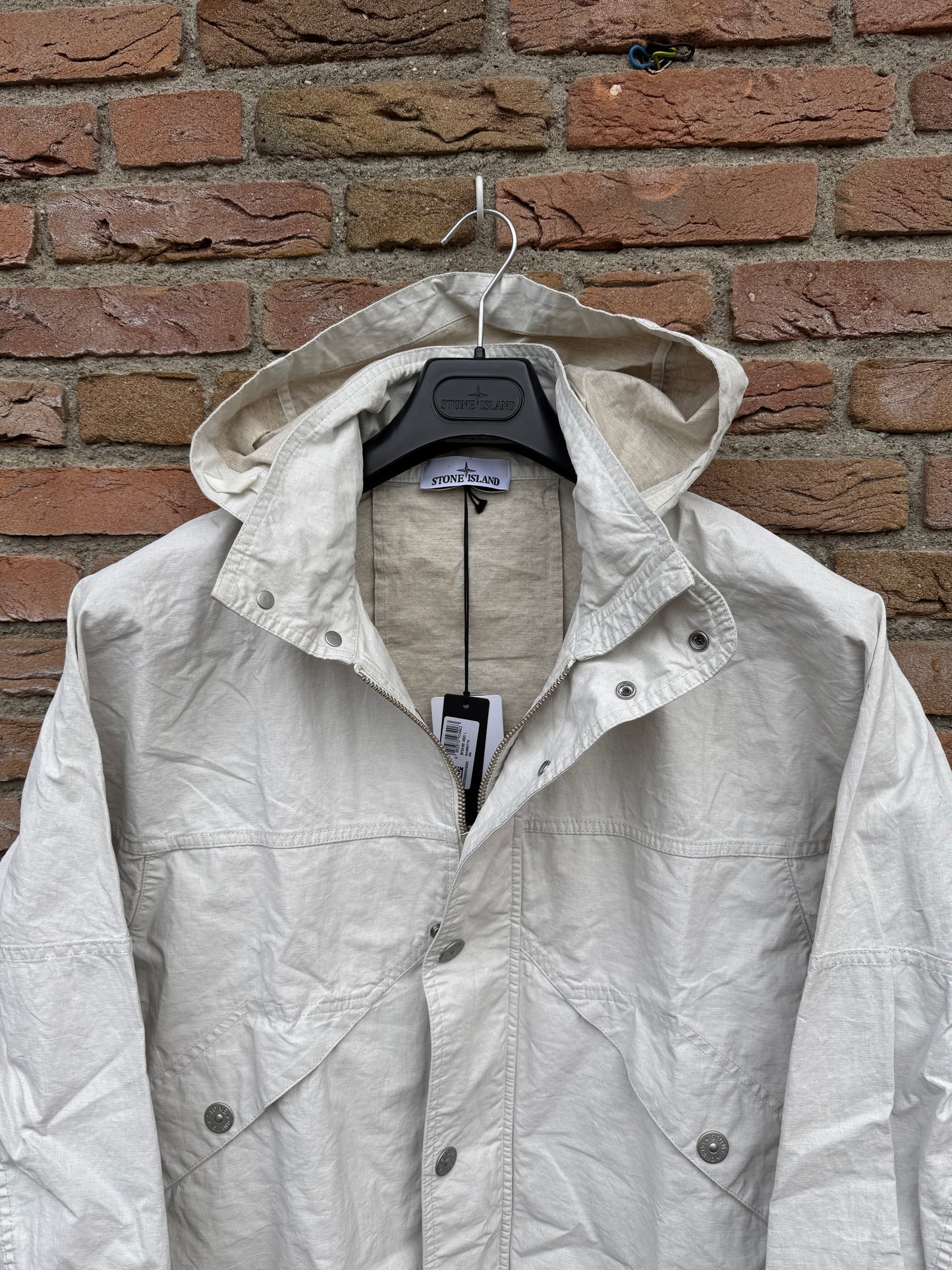Stone Island Raw Plated Linen Marina Jacket - L