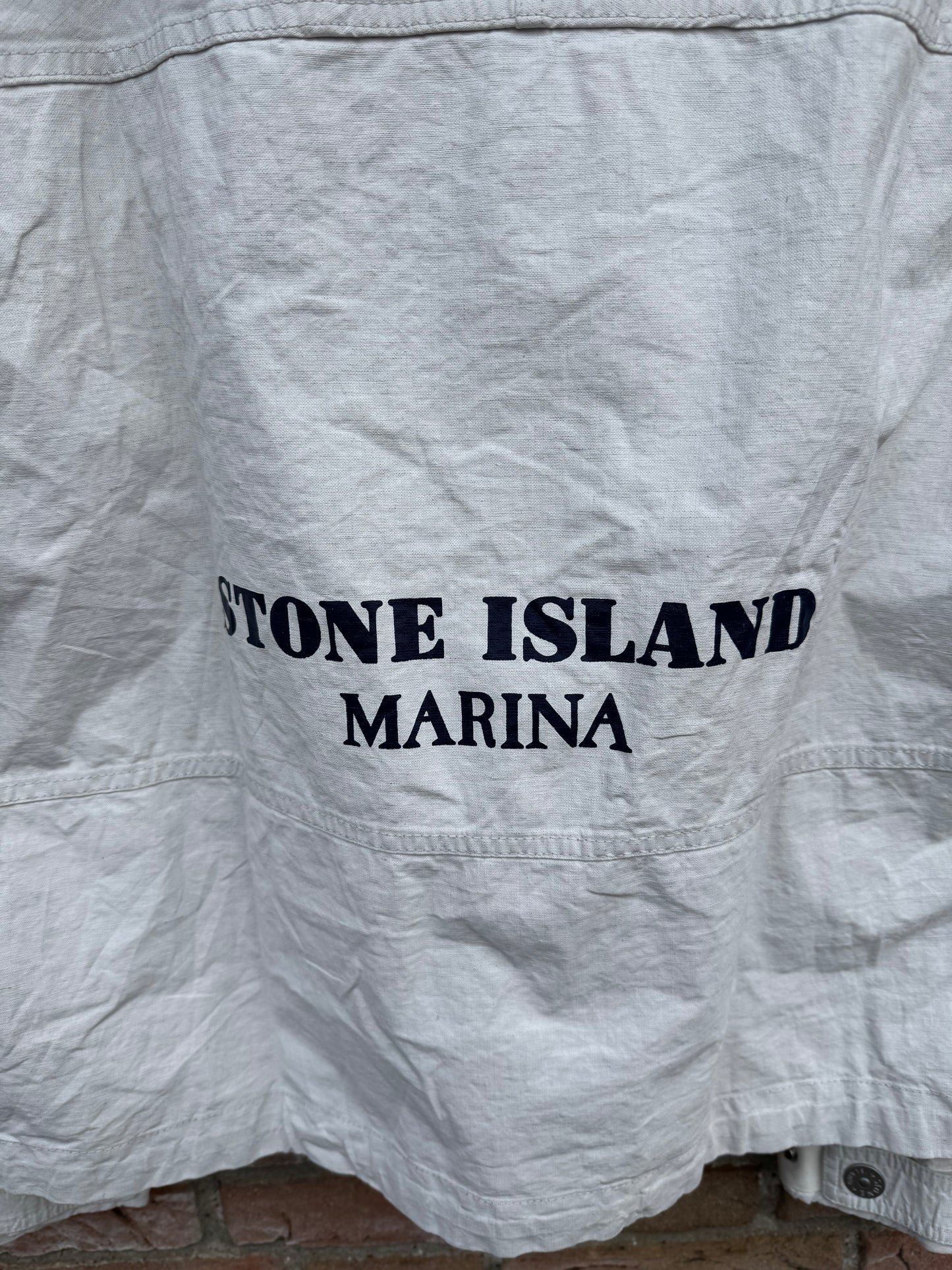 Stone Island Raw Plated Linen Marina Jacket - L