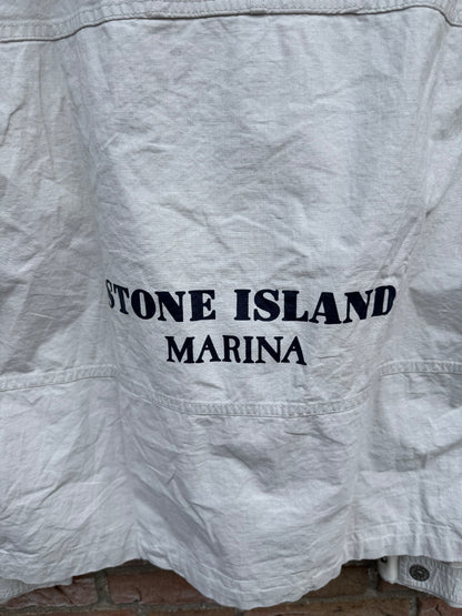 Stone Island Raw Plated Linen Marina Jacket - L