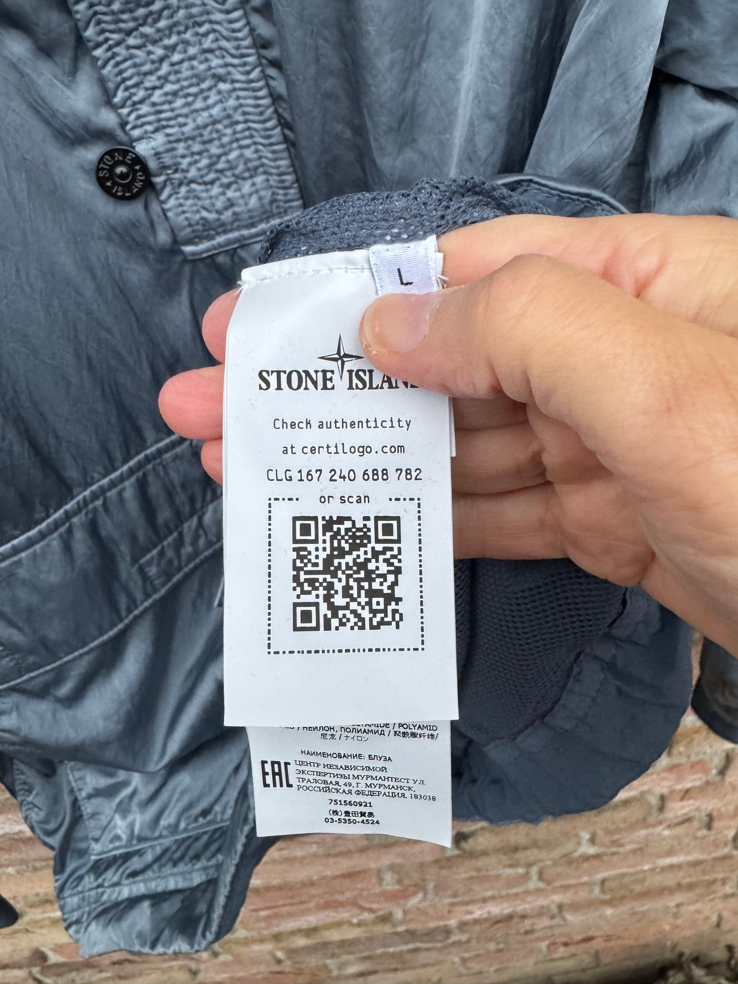 Stone Island Nylon Raso Smock - L