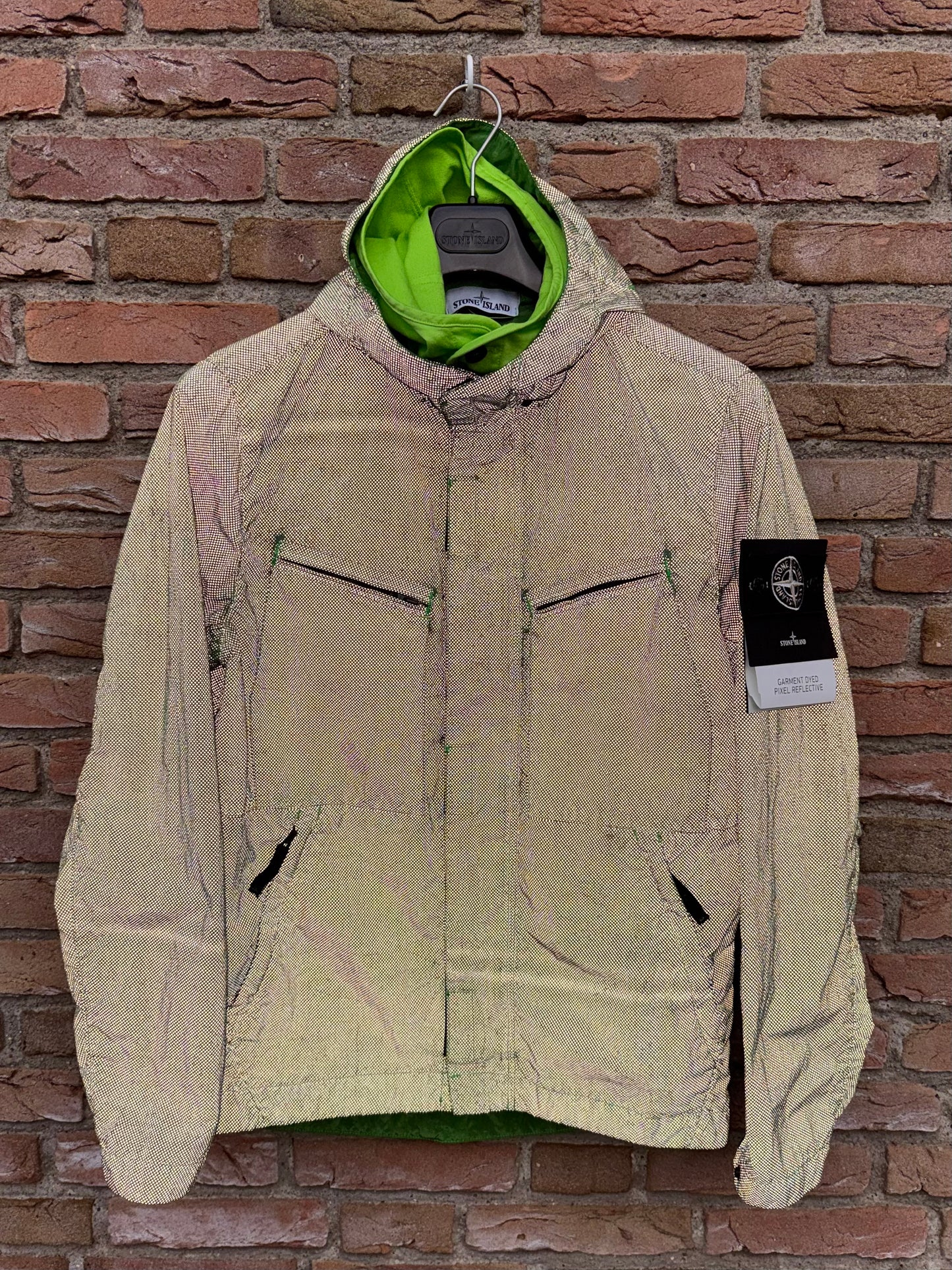 Stone Island Garment Dyed Pixel Reflective Jacket - M