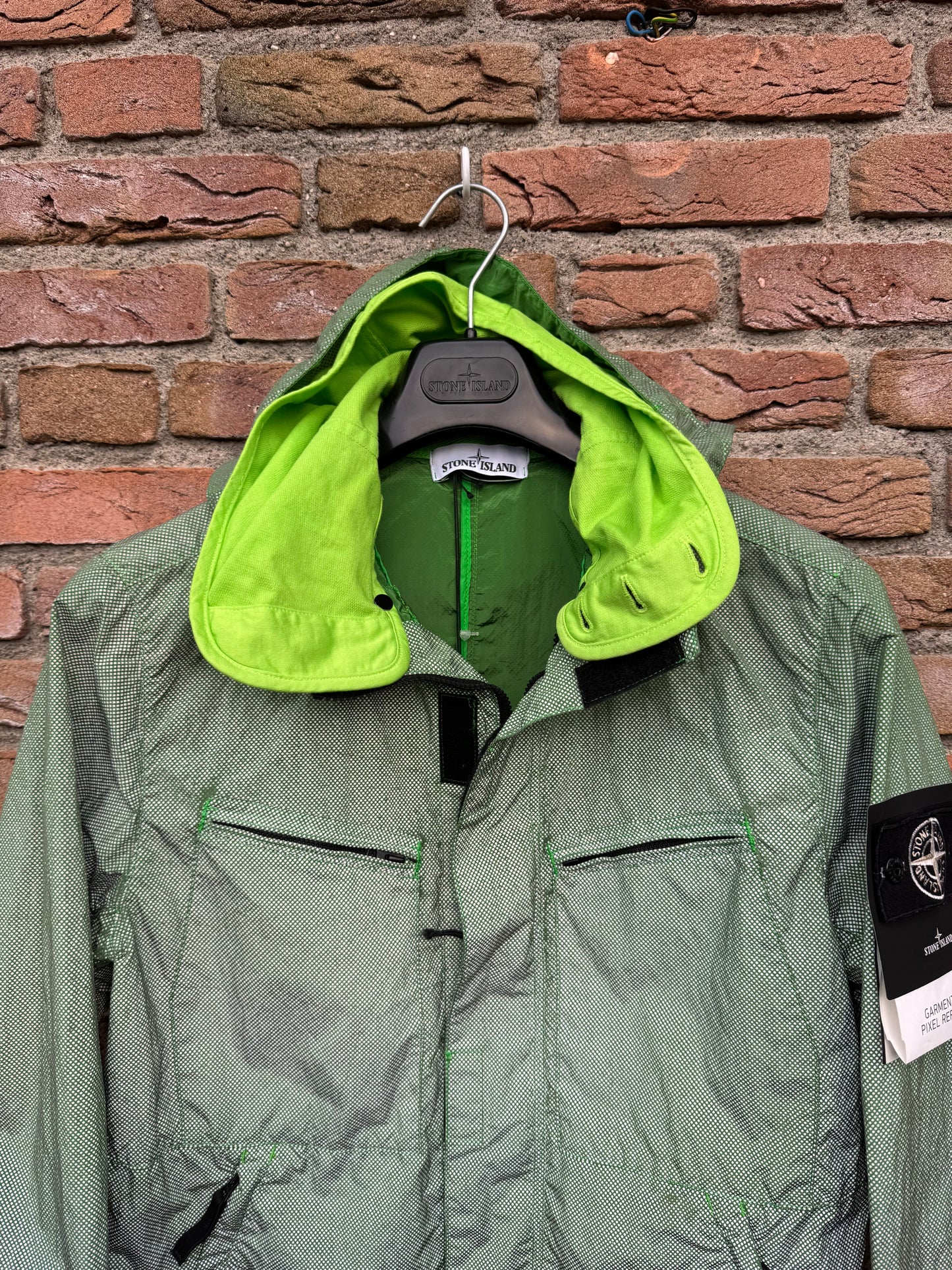 Stone Island Garment Dyed Pixel Reflective Jacket - M