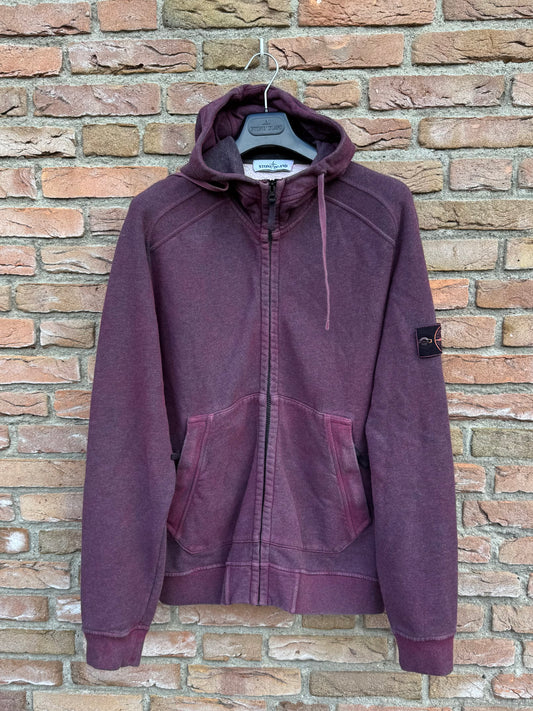 Stone Island Dust Zipped Hoodie - L