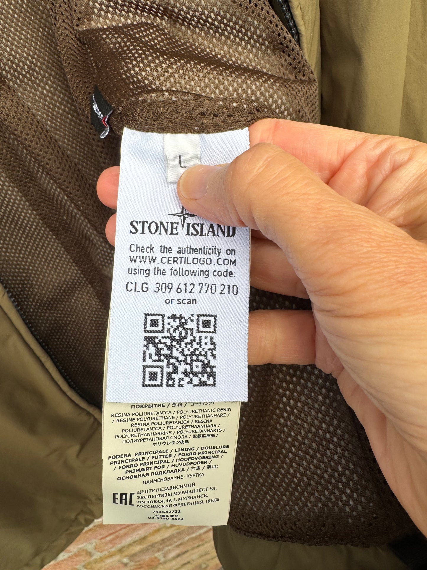 Stone Island Skin Touch Nylon-TC Polartec Jacket - L