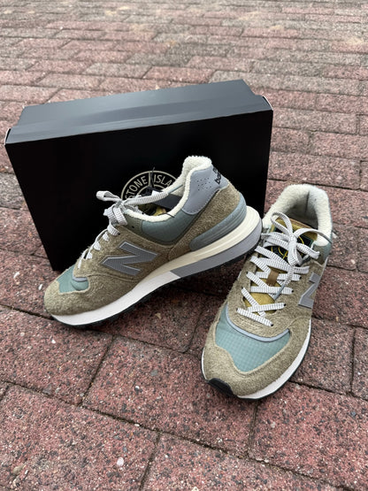 Stone Island x New Balance 574 Legacy Trainers - UK 10