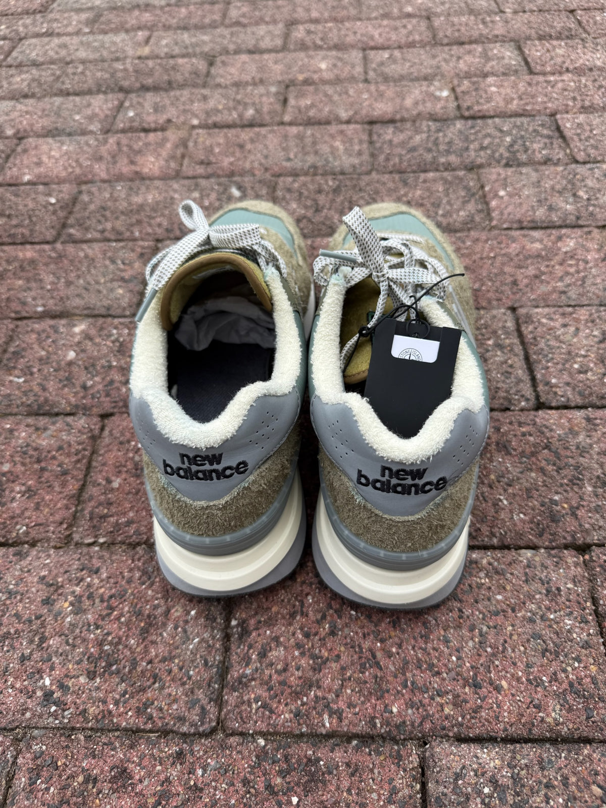 Stone Island x New Balance 574 Legacy Trainers - UK 10