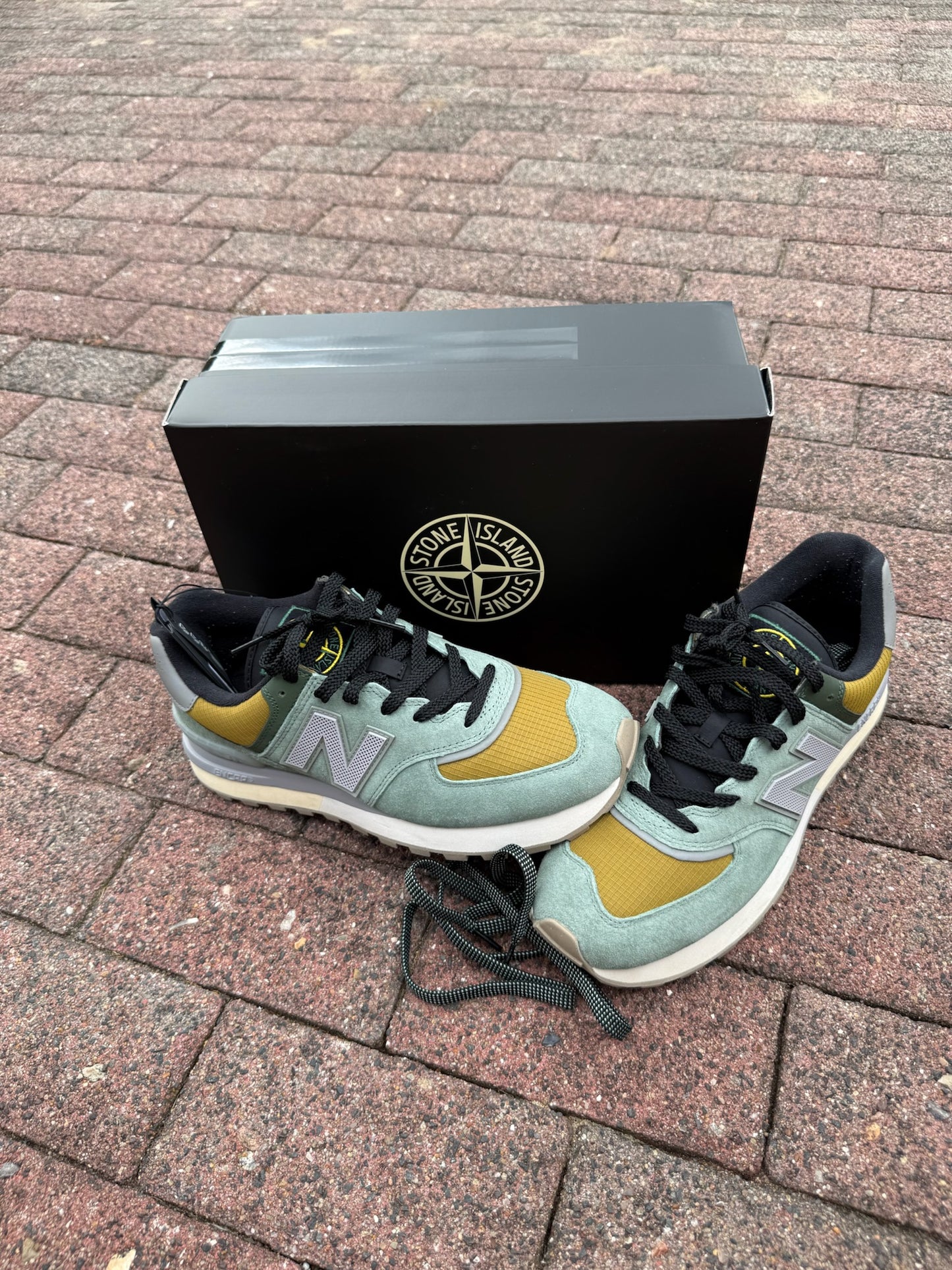 Stone Island x New Balance 574 Legacy Trainers - UK 10