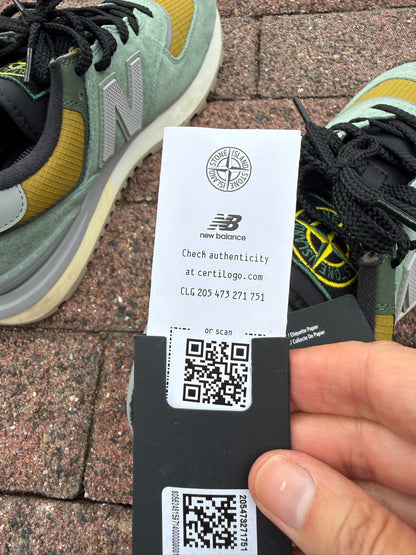 Stone Island x New Balance 574 Legacy Trainers - UK 10