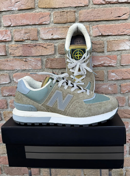 Stone Island x New Balance 574 Legacy Trainers - UK 10