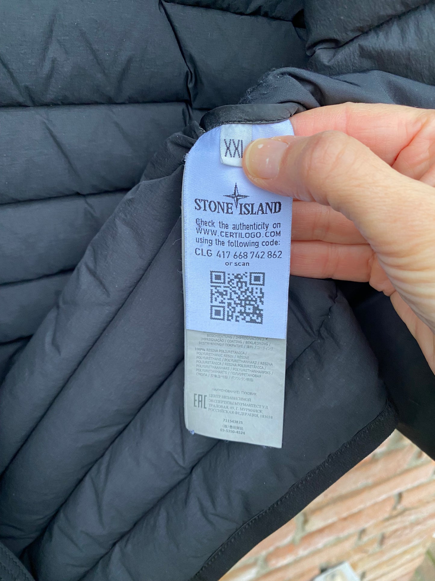 Stone Island Loom Woven Daunenjacke - XXL