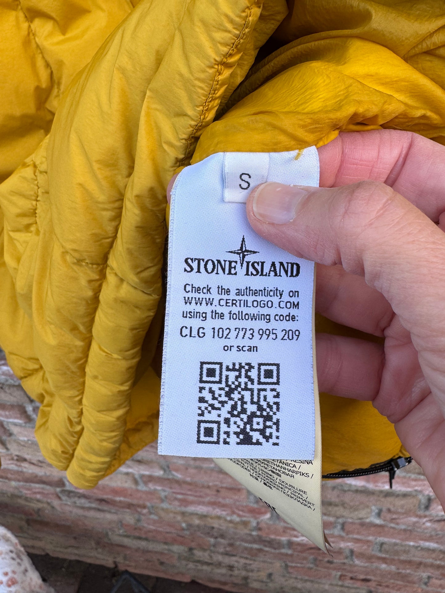 Stone Island Crinkle Reps NY Down Jacket - S