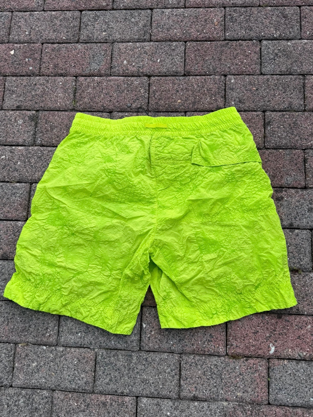 Stone Island Shadow Project Econyl Nylon Metal Waffle Print Shorts - M