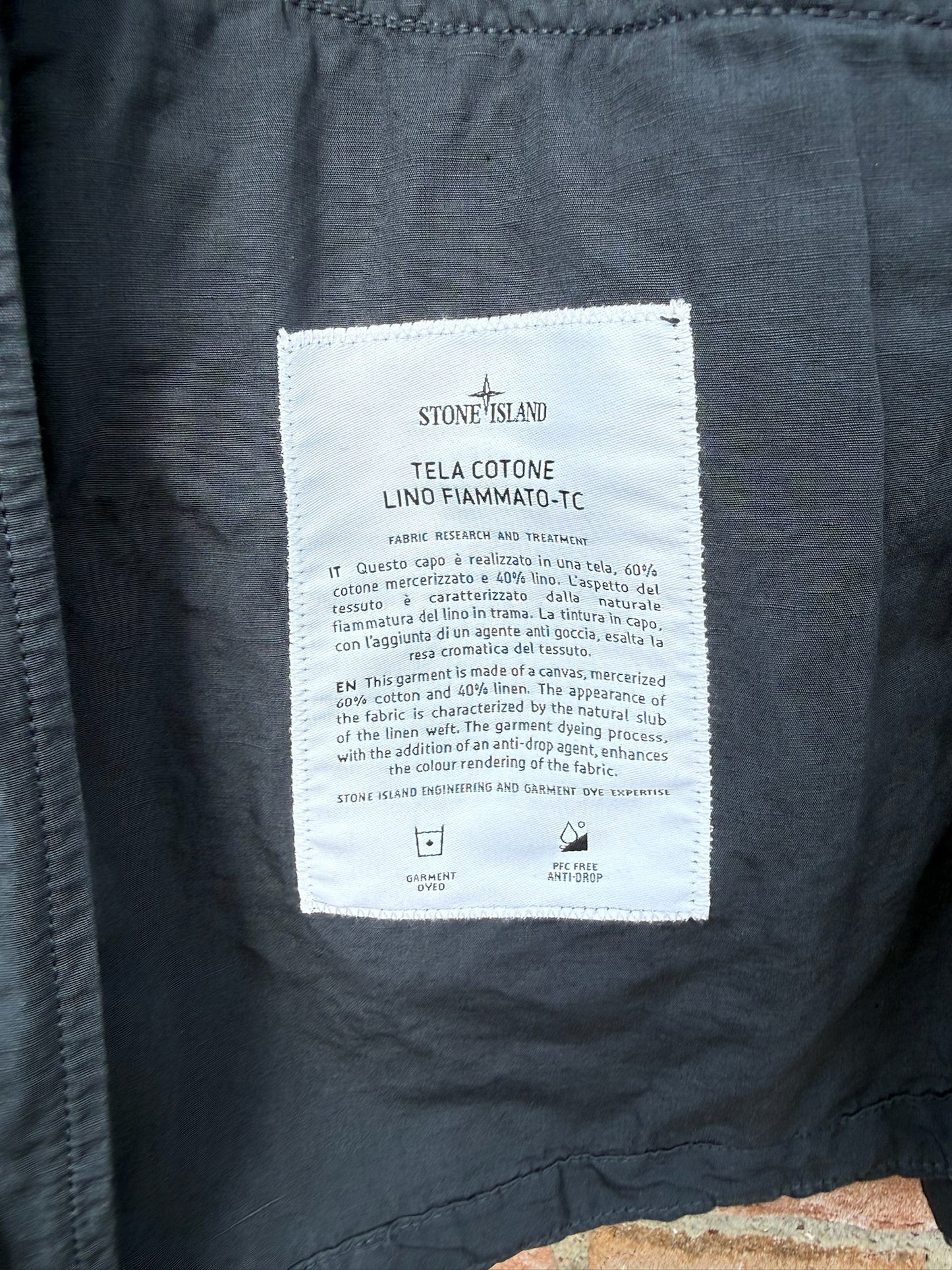 Stone Island Tela Cotone Lino Fiammato-TC Jacket - L