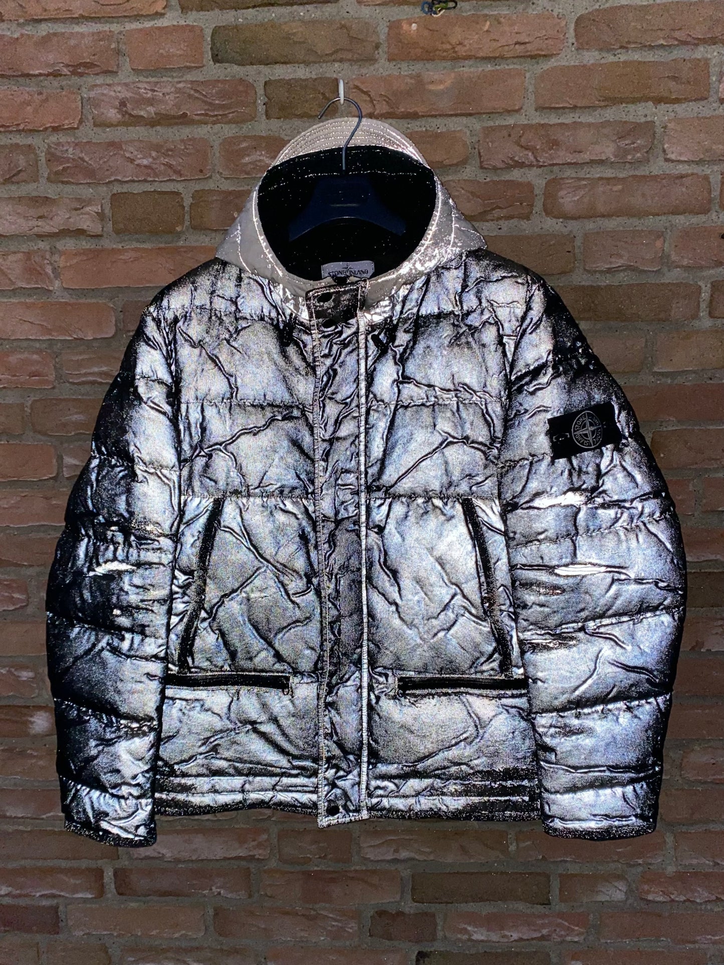 Stone Island Mesh Reflective Jacke - XL