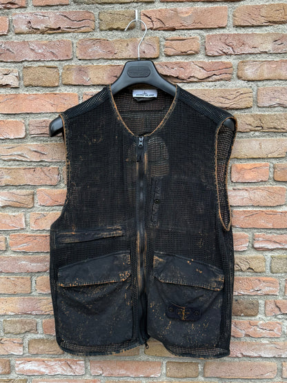 Stone Island Ripstop + Cotton Mesh Off-Dye OVD Gilet - L