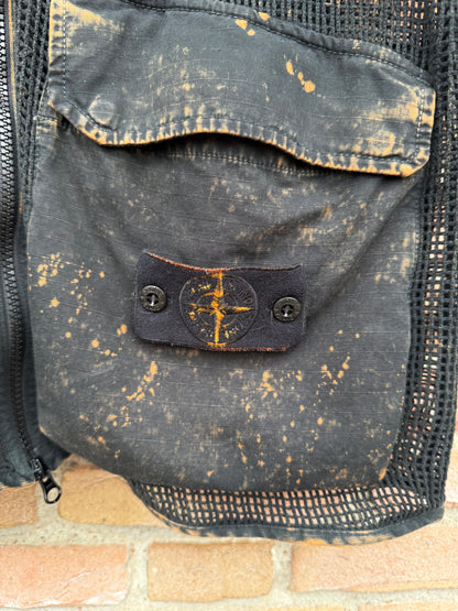 Stone Island Ripstop + Cotton Mesh Off-Dye OVD Gilet - L